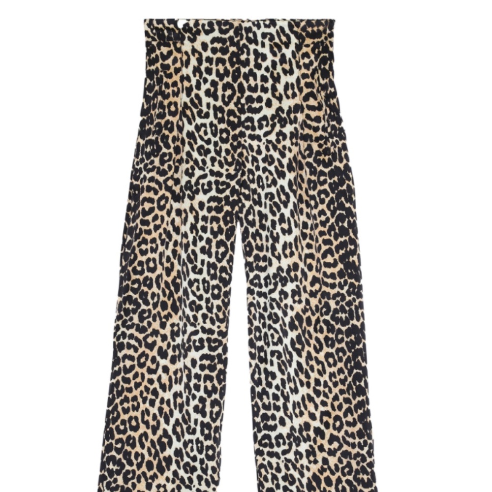 Cheetah Print Satin Stretch Pants | 1X